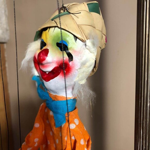 Vintage Mexican Clown marionette - Picture 4 of 10